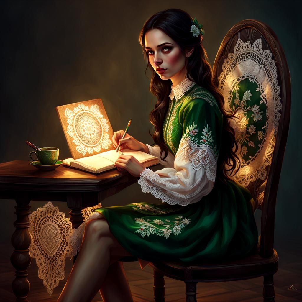 Slovenian Woman Creates AI Art: Hyperrealistic Portrait