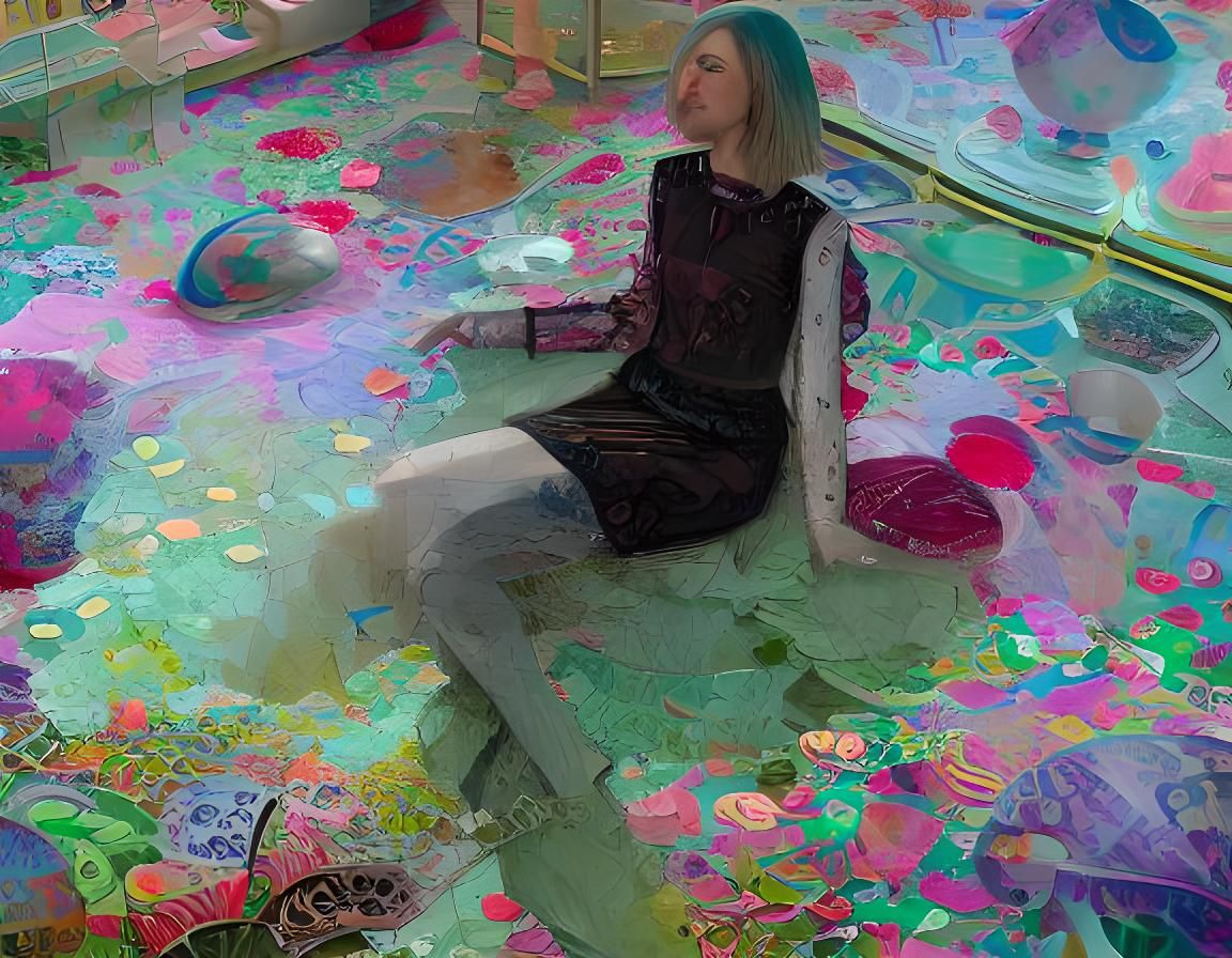 Fantasy World Open House: Detailed Collage Illustration