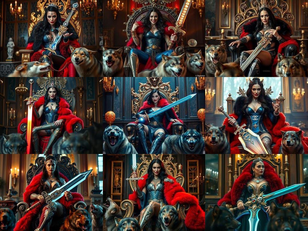 Megan Fox as a Powerful Goddess in Opulent Armor