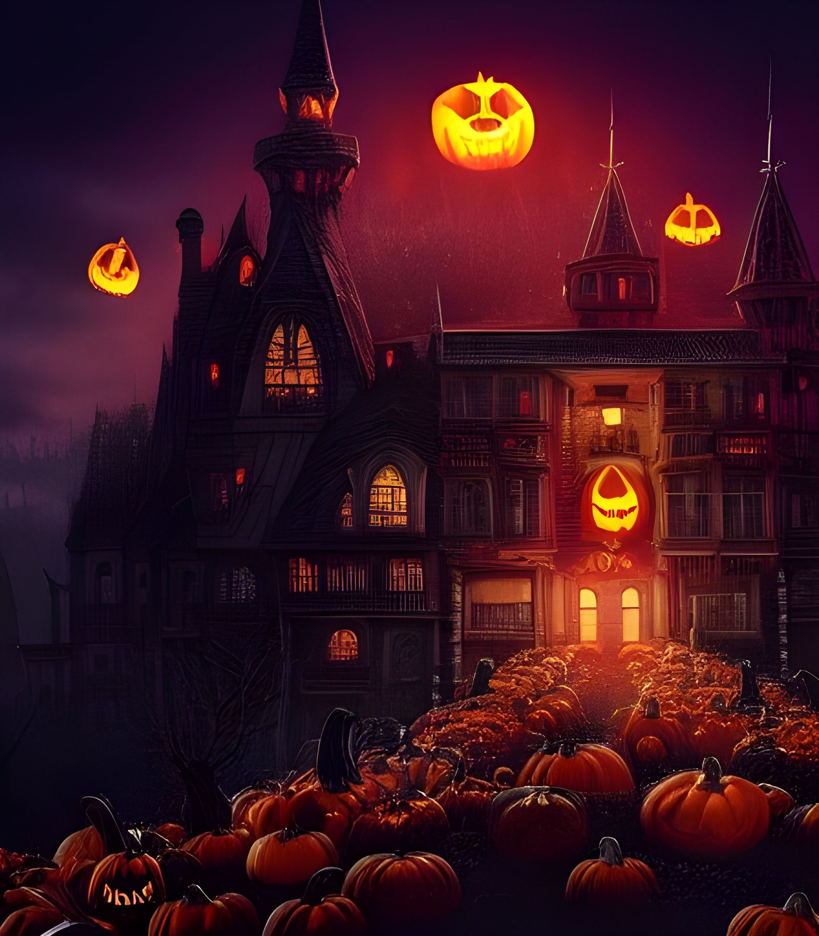 Terrifying Pumpkin City in Biopunk Dystopia