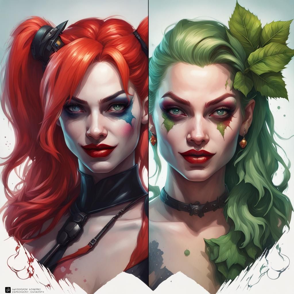Harley Quinn and Poison Ivy Portrait