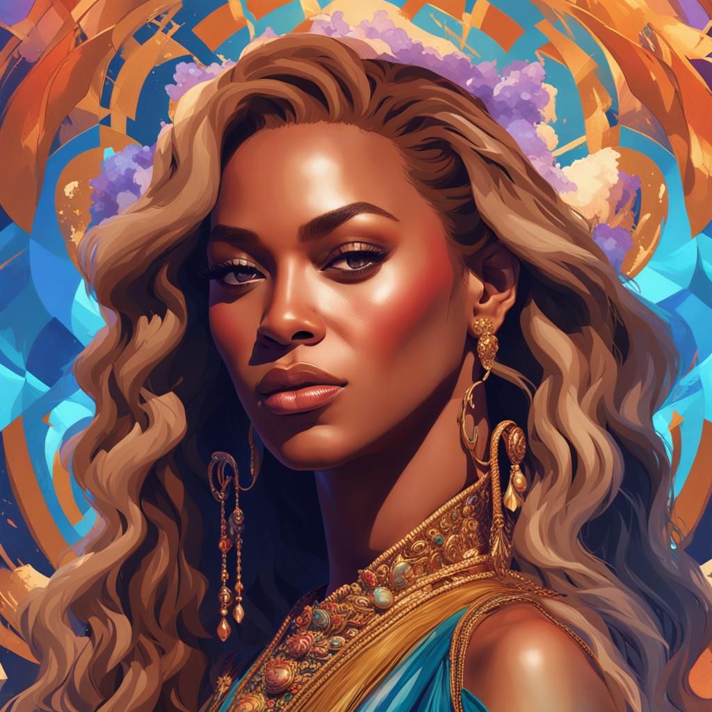 Beyonce Portrait in Artgerm Style, 8K Resolution