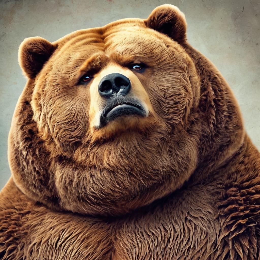 Surreal Grizzly Bear Emits Disdainful Scorn