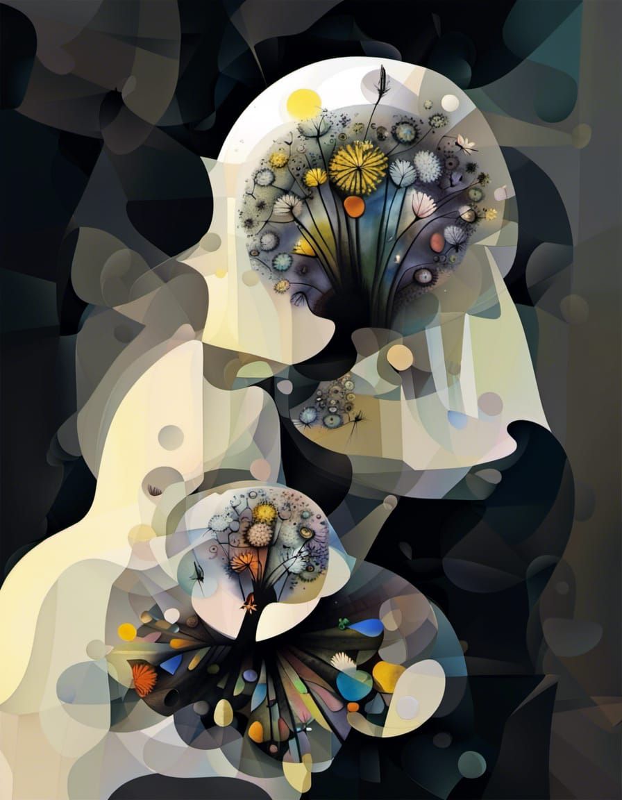 Fairies Making Wishes in Dandelion Dreamscape