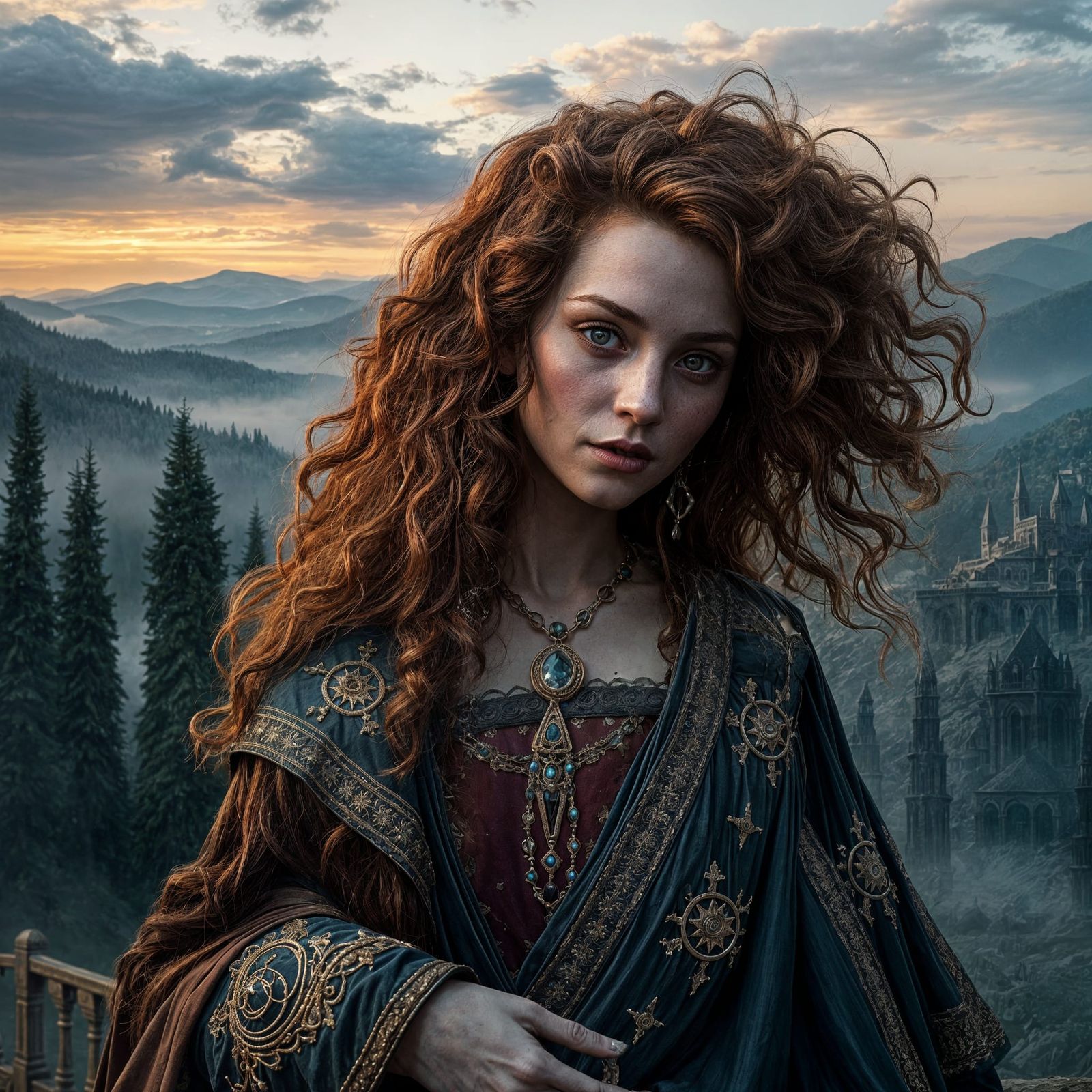 Renaissance Witch: A Detailed Digital Painting