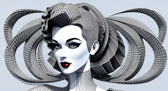 Retro Military Pin-Up Girls in Abstract Vector Art