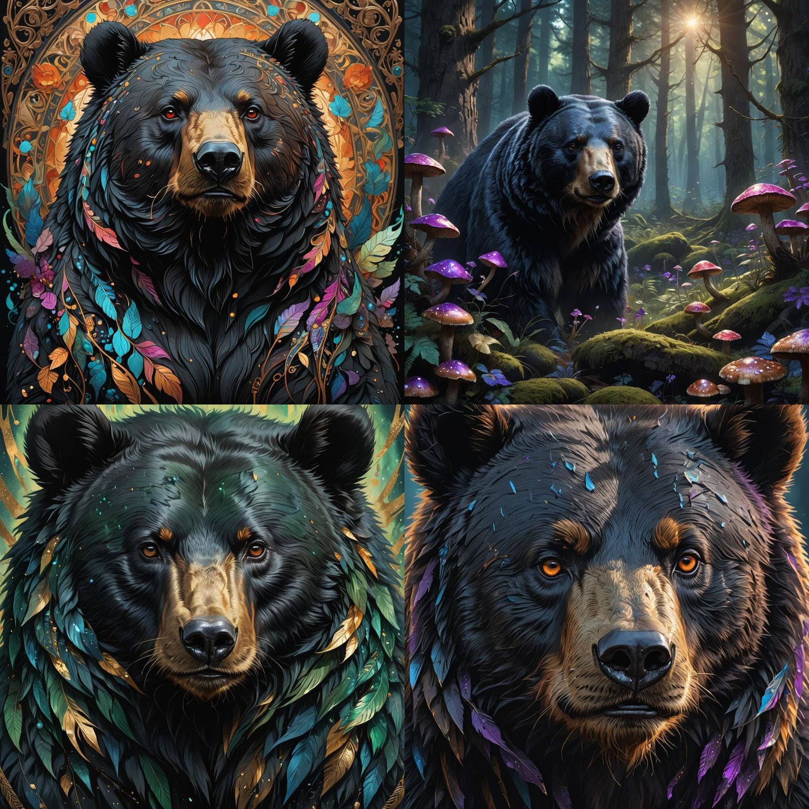 Hyperdetailed Black Bear Portrait in Unreal Engine 5
