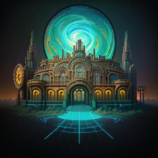 Detailed Architecture: Art Deco, Art Nouveau, Rococo Fusion