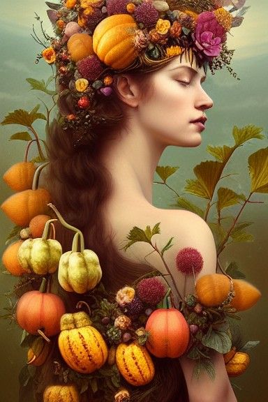 Harvest Goddess in Autumnal Hues by Dittmann