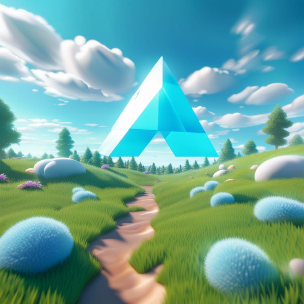 Frutiger Aero Prism in 3D Game Cinematic Style