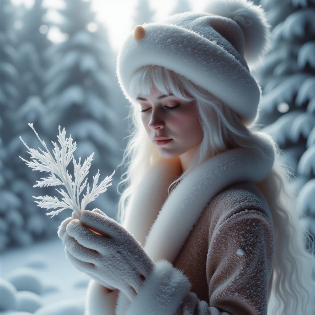 Regal Winter Queen in a Frosty Blizzard