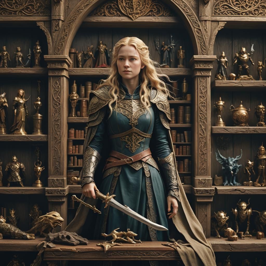Eowyn Action Figure: Detailed Matte Painting
