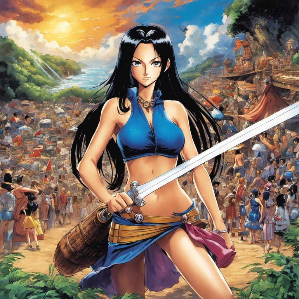 Nico_robin_from_one_piece, art by Eiichiro Oda, nico robin, anime concept art
