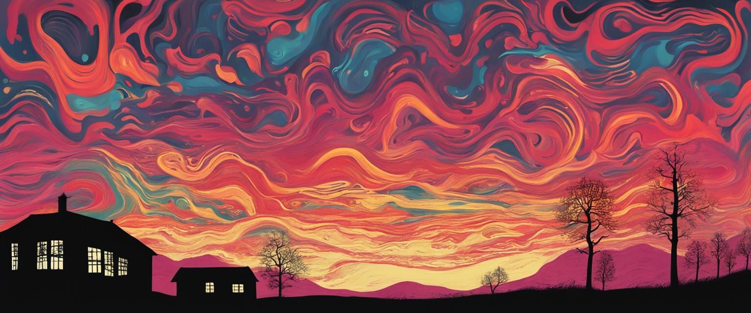 Distorted Cityscape in a Disintegrating Aesthetic