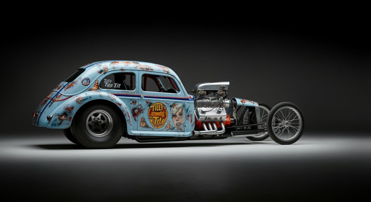 WWII-Era British Dragster in Classical Fantasy Livery
