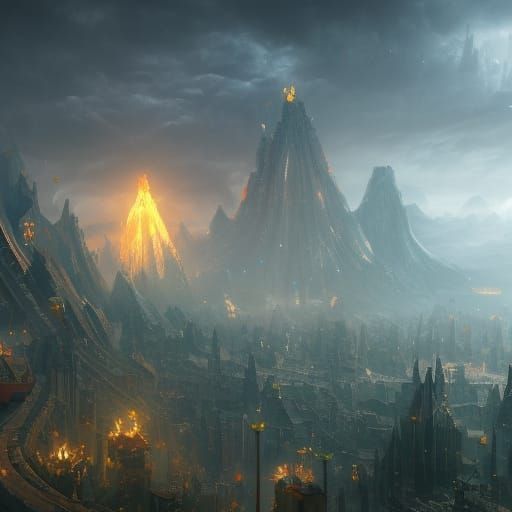 Fantastical Matte Painting in Deep Color