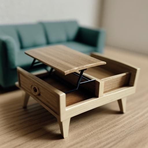 Dollhouse Miniature: Car and Trailer Still Life