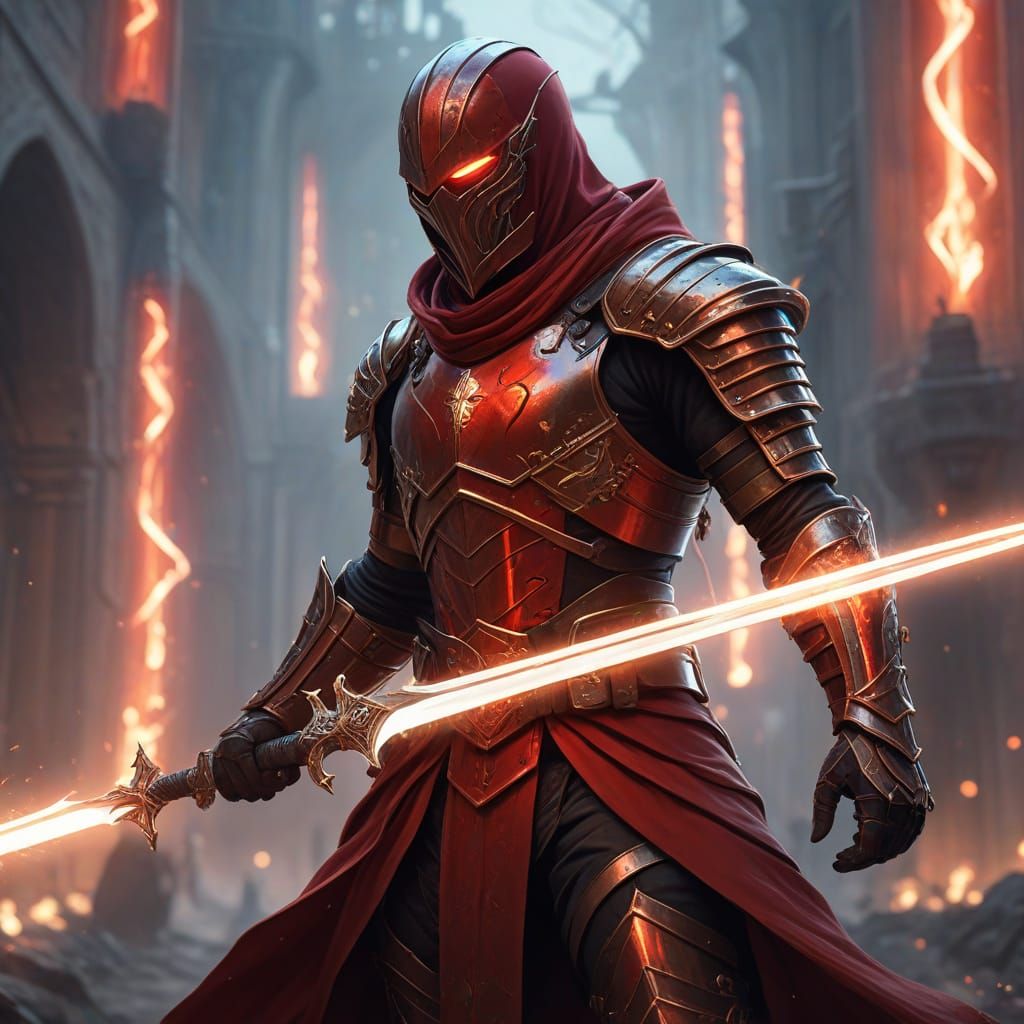 Arcane Warrior Captain with Glowing Magic Swords