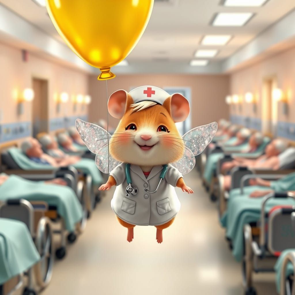 Whimsical Nurse Hamster Brings Joy to Hospital