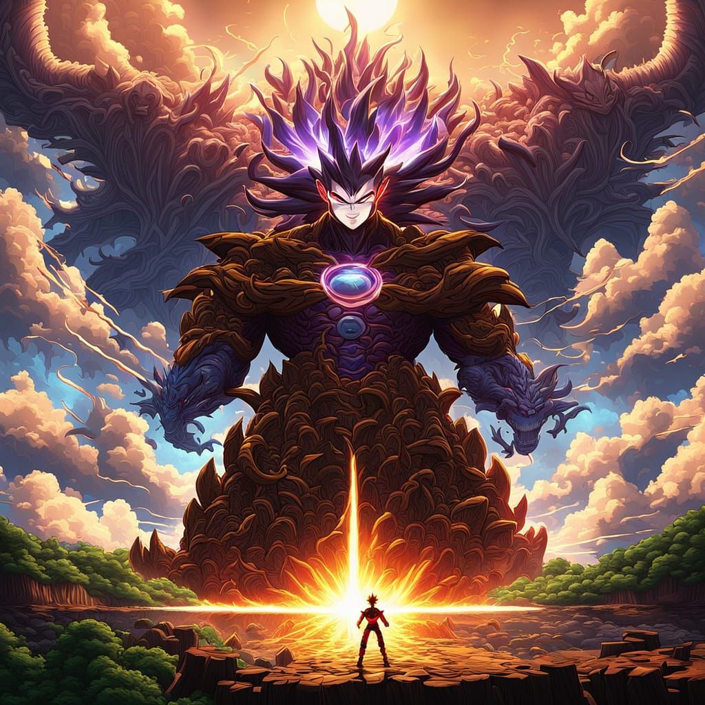 Goku in Ultra Instinct Form: Anime Art