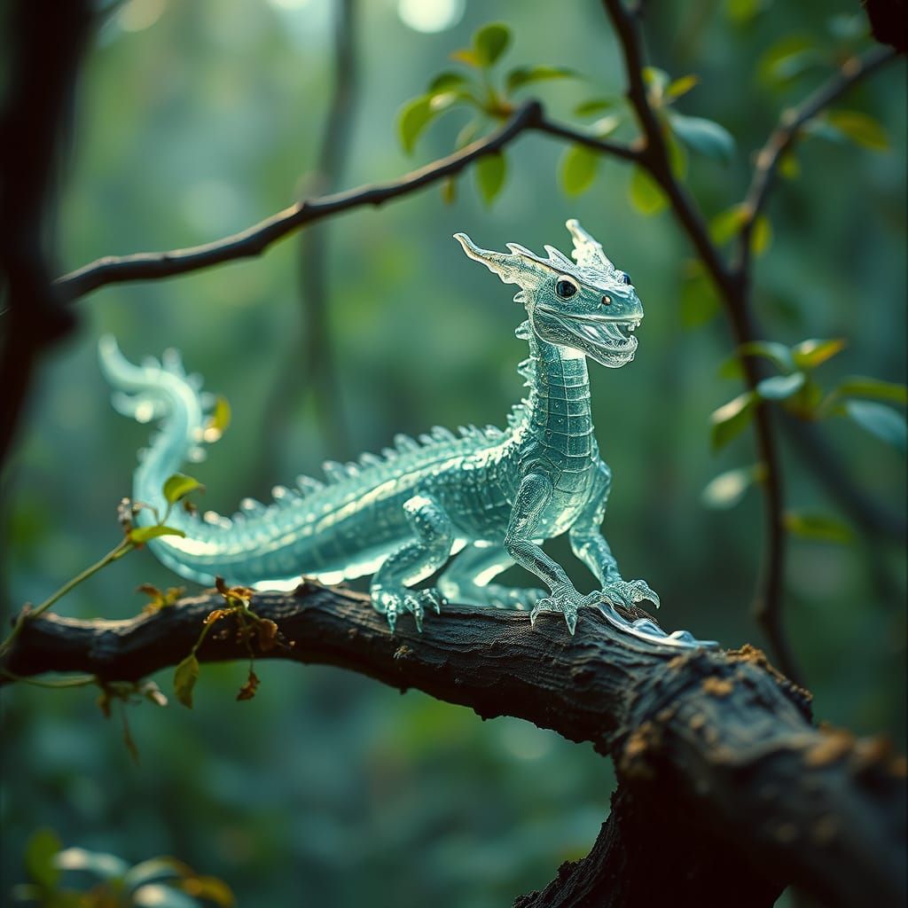 Ethereal Water Dragon Soars on a Dreamy Water Ranch