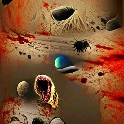 Horrific Cosmic Discovery in Orbit: Surreal Realism