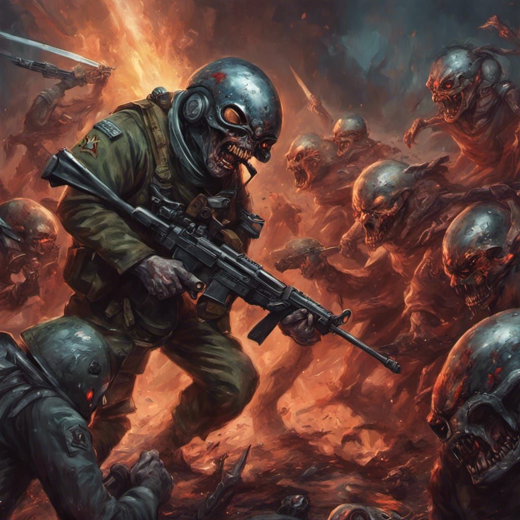 Alien Infested General vs Undead Demons