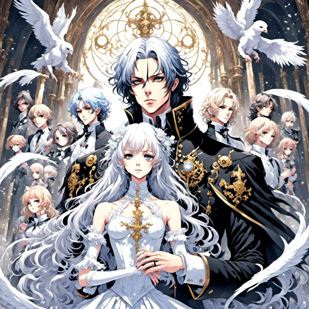 Anime Bishonen Lucifer Fallen Angel Illustration