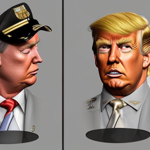 Donald Trump Military Portrait, Detailed Concept Art