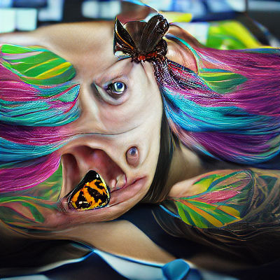 Butterfly Girl Digital Art