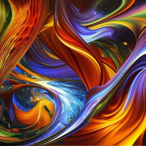 Abstract Expressionist Jewelry in Oil on Canvas