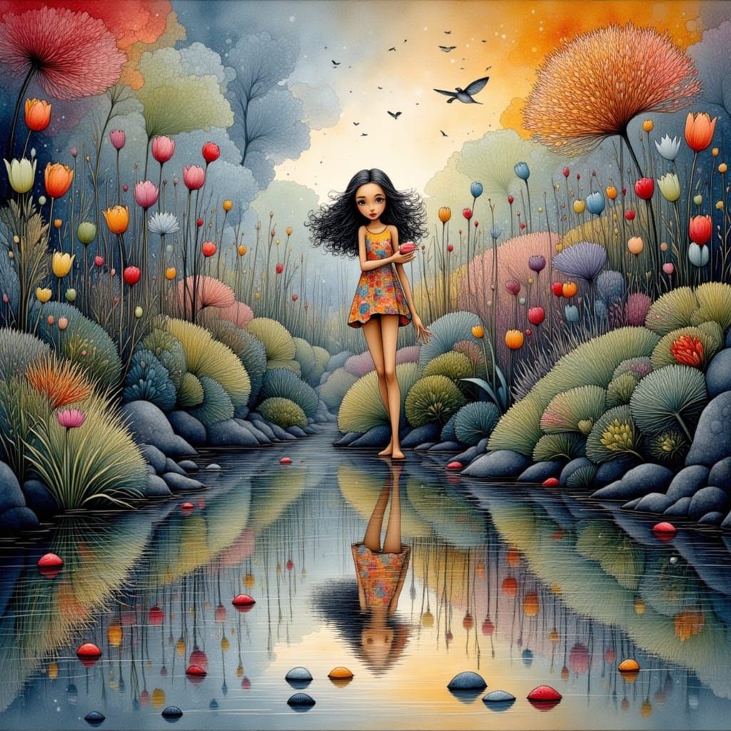 In the early morning, while the other campers were still asl...