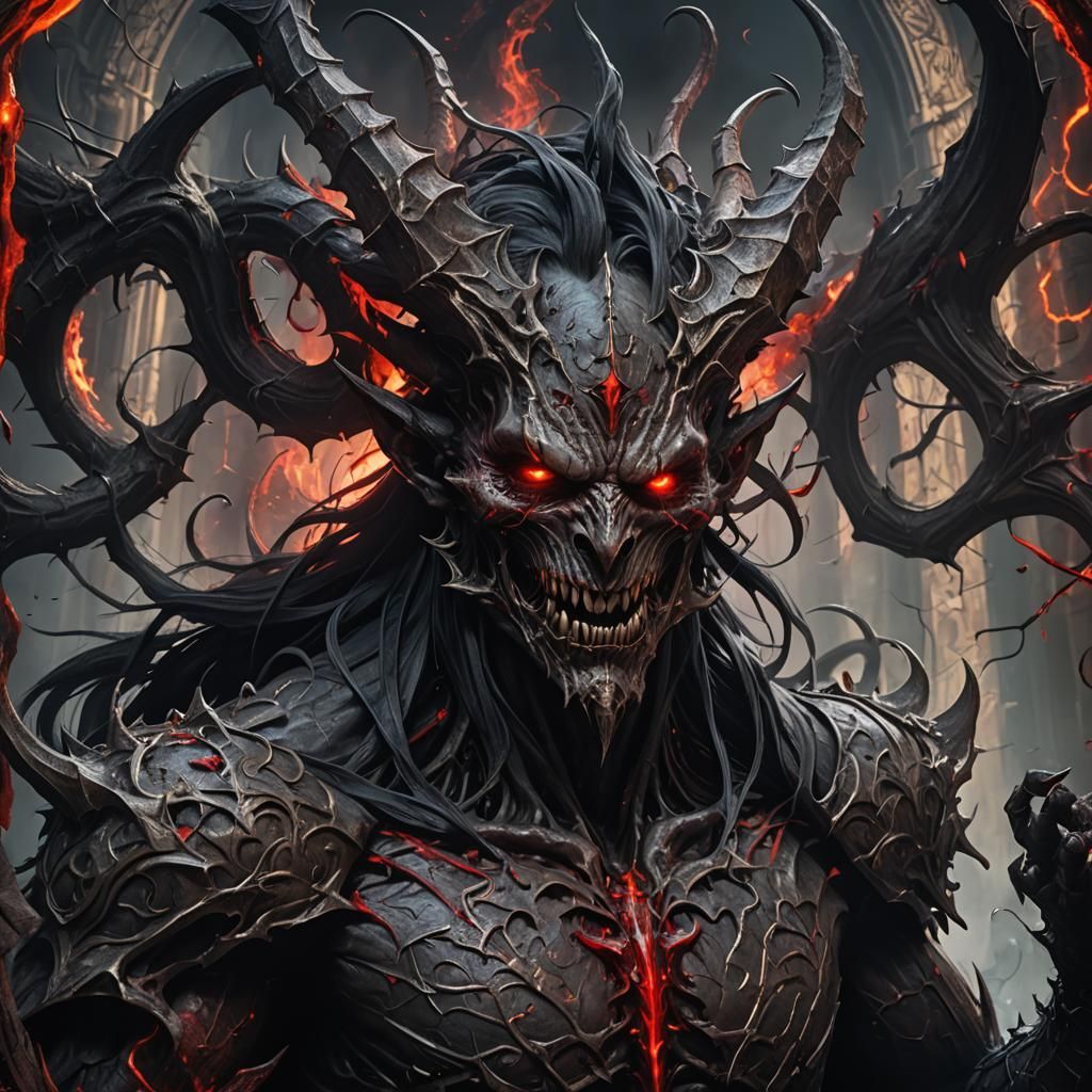 Scary Demon Album Cover: Gothic Fantasy Art