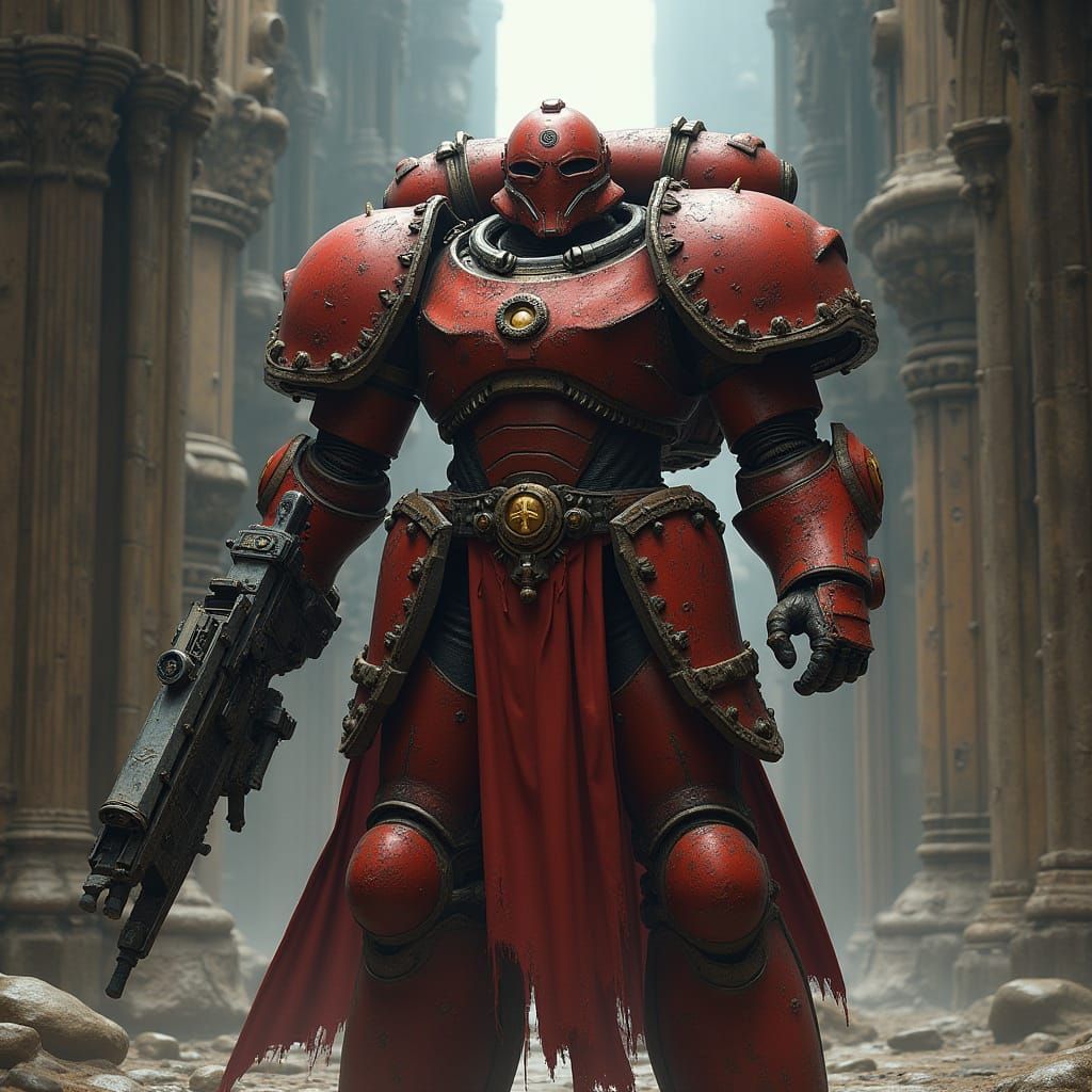 Dark Gothic Gundam Meets Warhammer 40k Space Marine