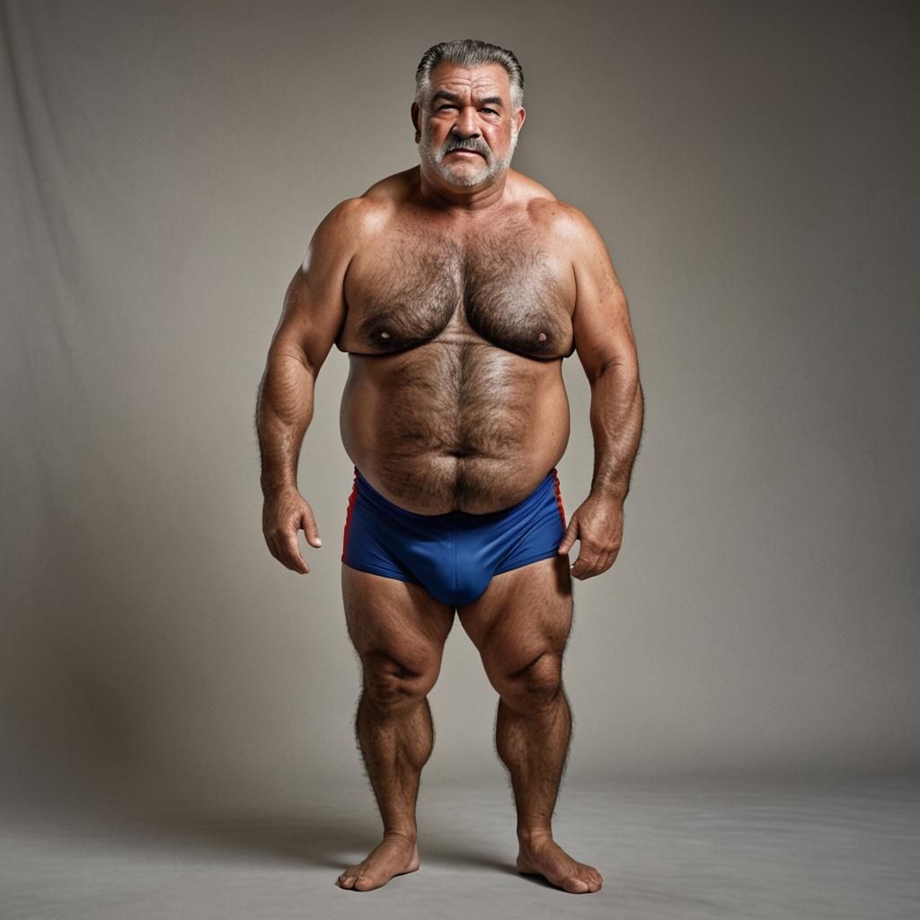 Hyperrealistic Portrait of a Muscular Wrestler