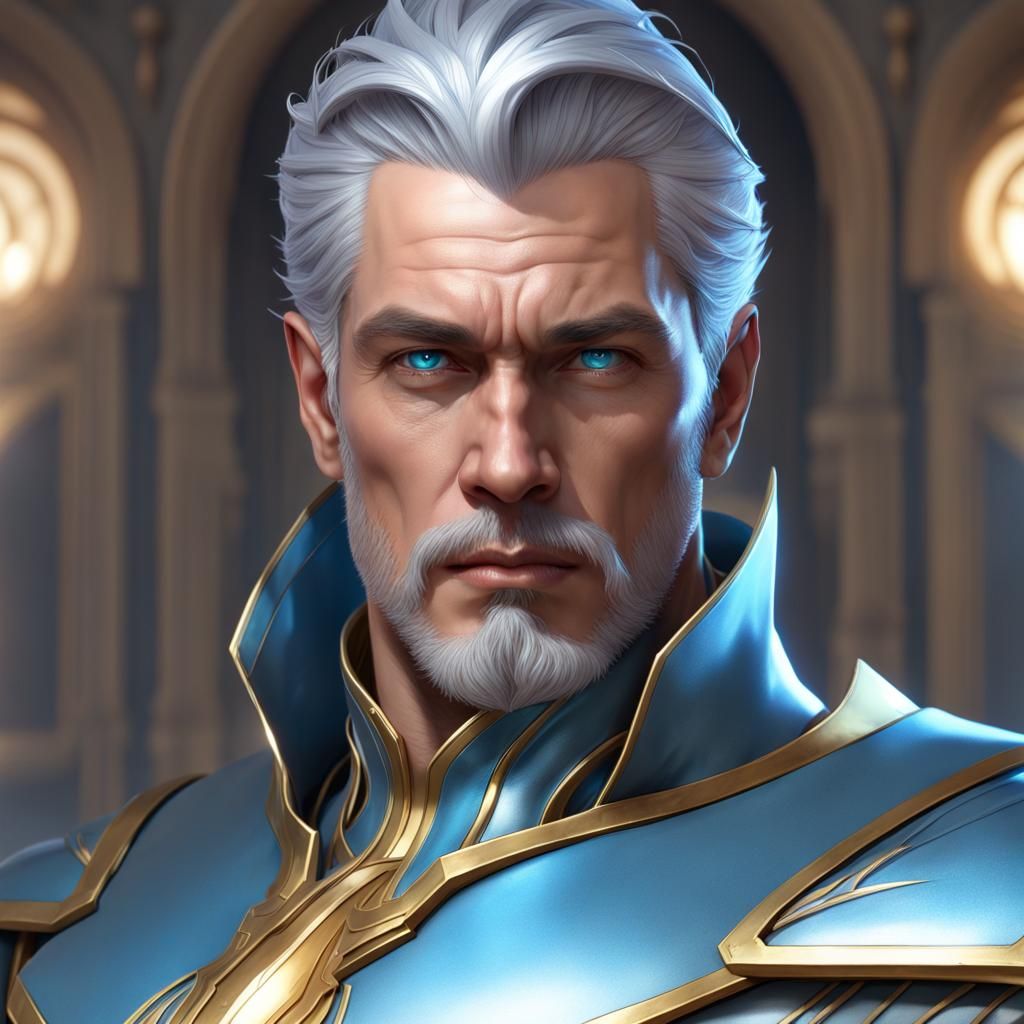 Armored Supervillain Portrait in Hyperdetailed Digital Art