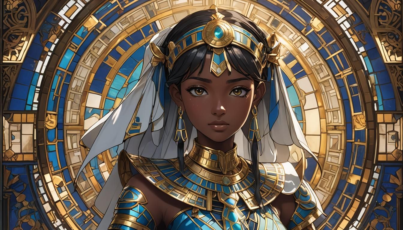 Stained Glass Portrait: Daughter of the Nile