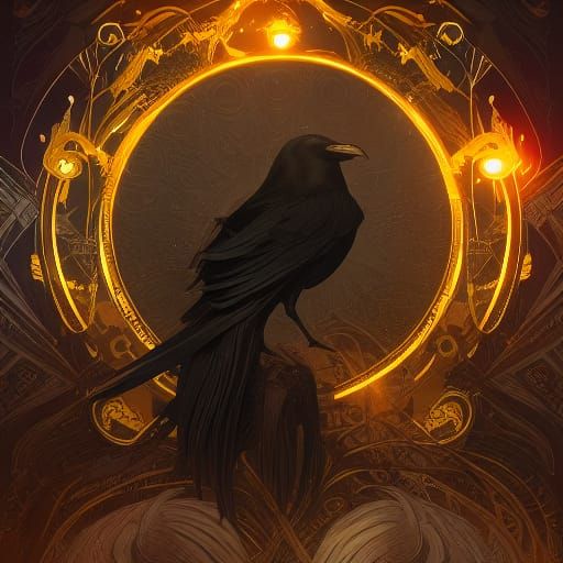 3 Black Crows Forex Gold Market in Art Nouveau Style