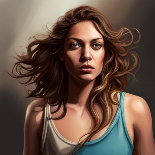 Hyperrealistic Transgender Portrait with Dramatic Lighting