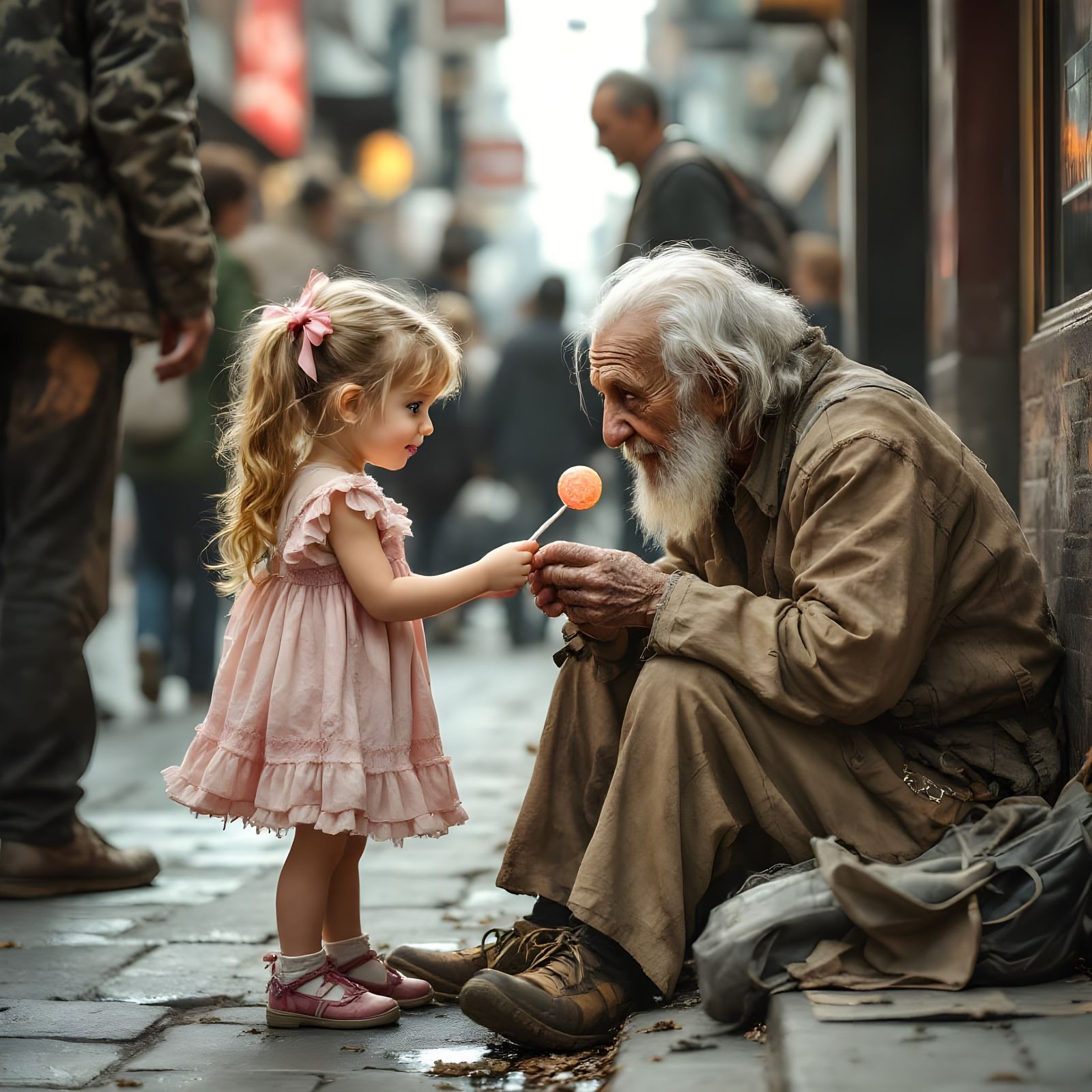 Sweet Girl in Urban Setting