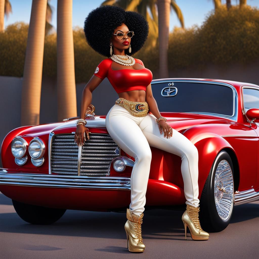 Glamorous Cartoon Character in Hyperrealistic 3D Portrait