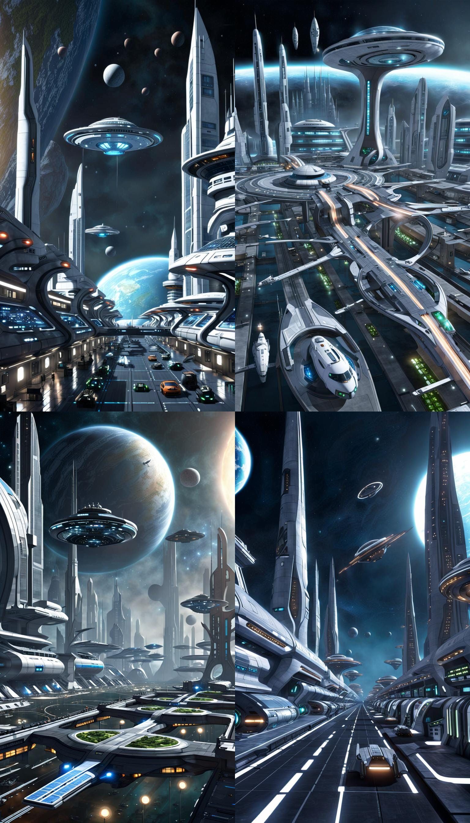 Futuristic City: Hub of Galactic Trade