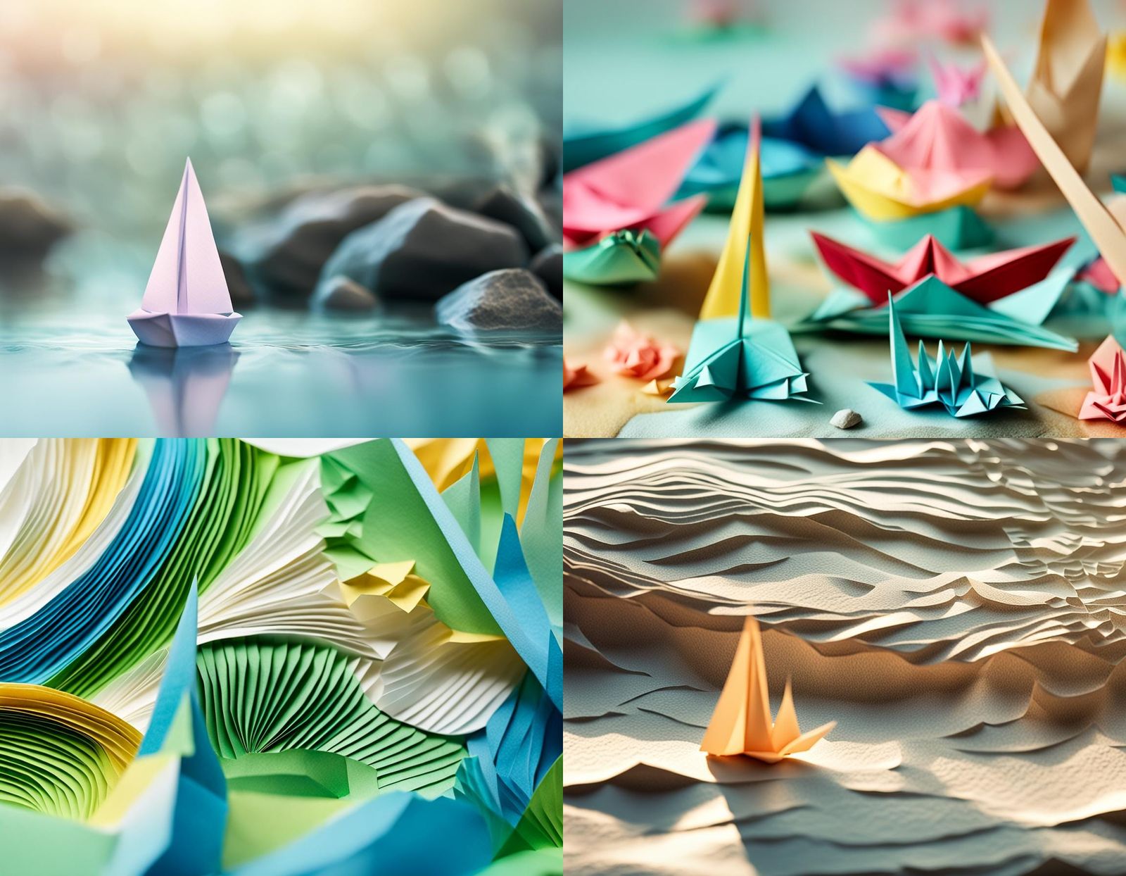 Origami Seascape: Paper Folds Meet the Sea