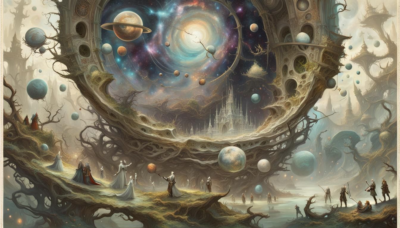 Axis Mundi: Cosmic Rococo Fantasy Art