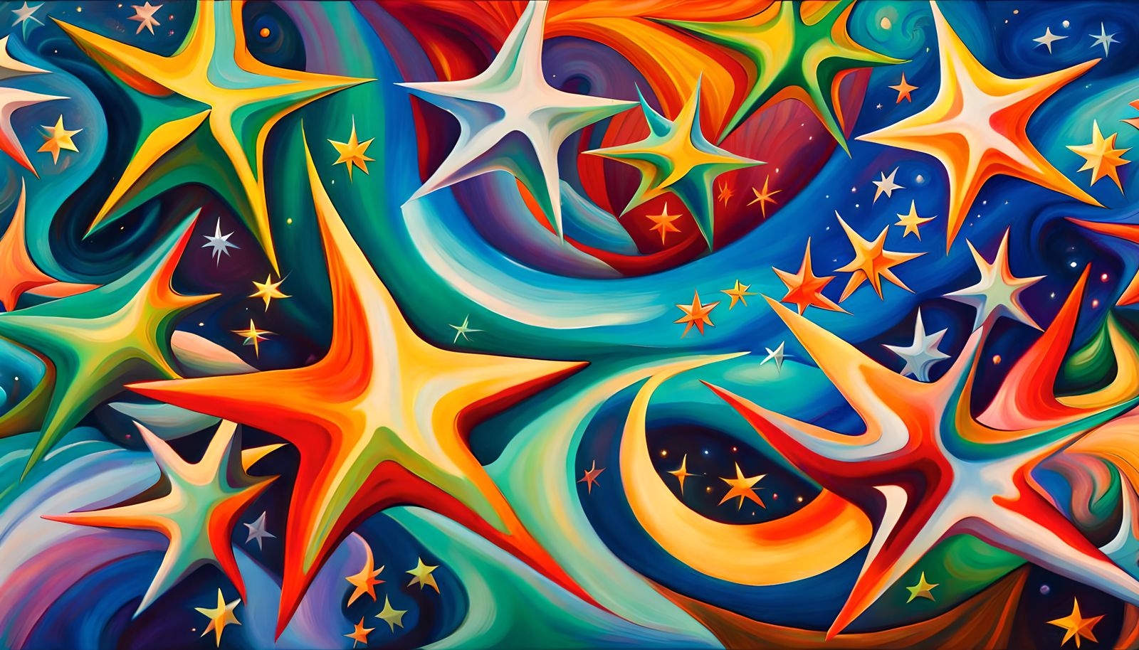 Cosmic Star Cluster Formation in Abstract Expressionism