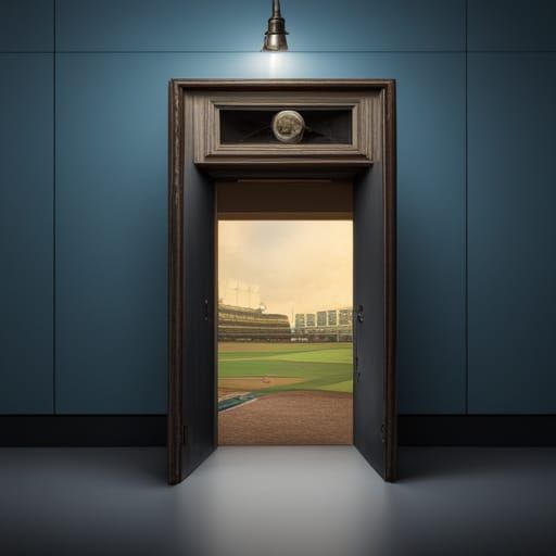 Baseball Stadium Portal in Hyperrealistic 1900s Style