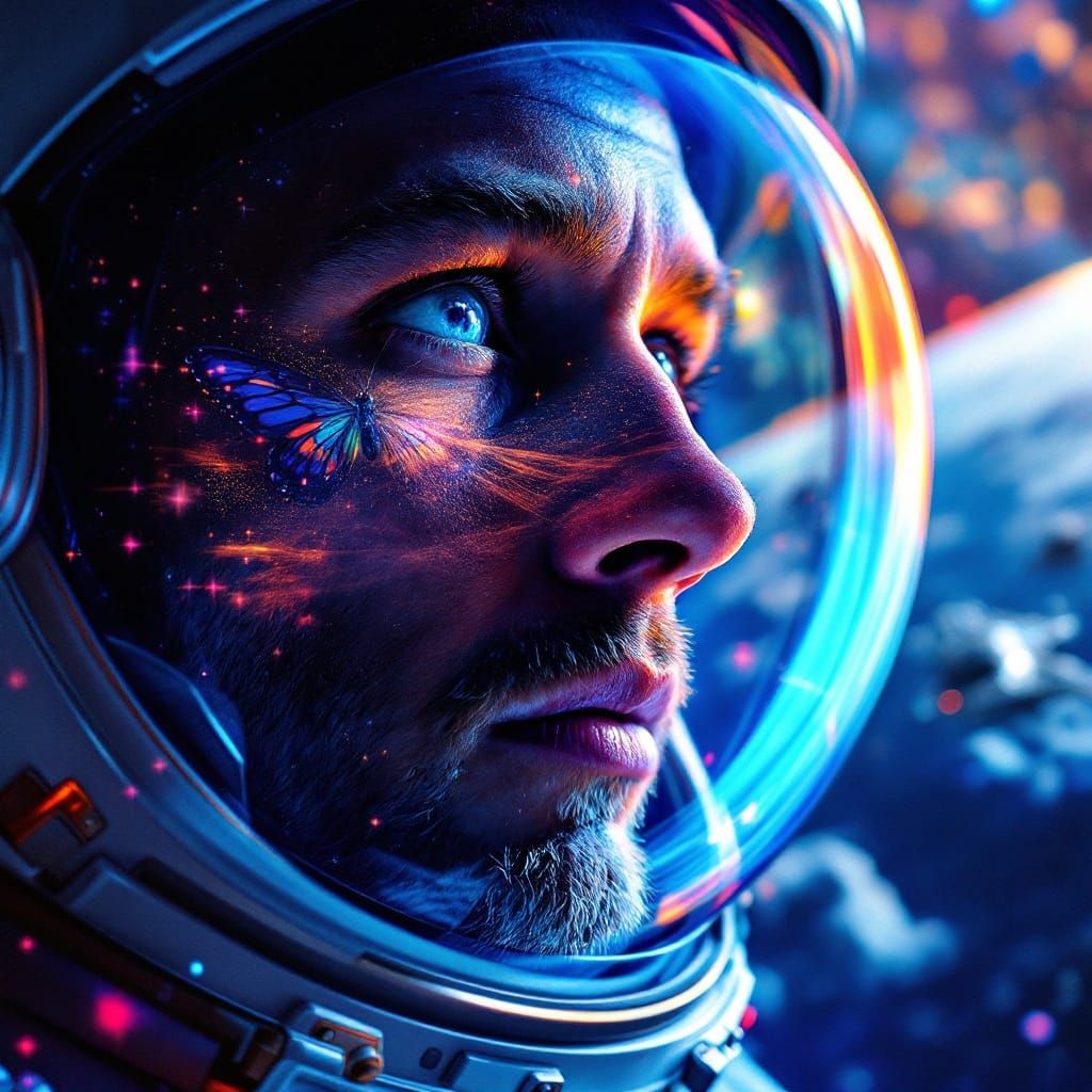 Cosmic Space Explorer's Enchanted Encounter