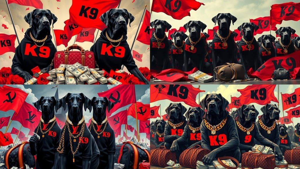 WWII-Style Great Danes in Luxury Fashion