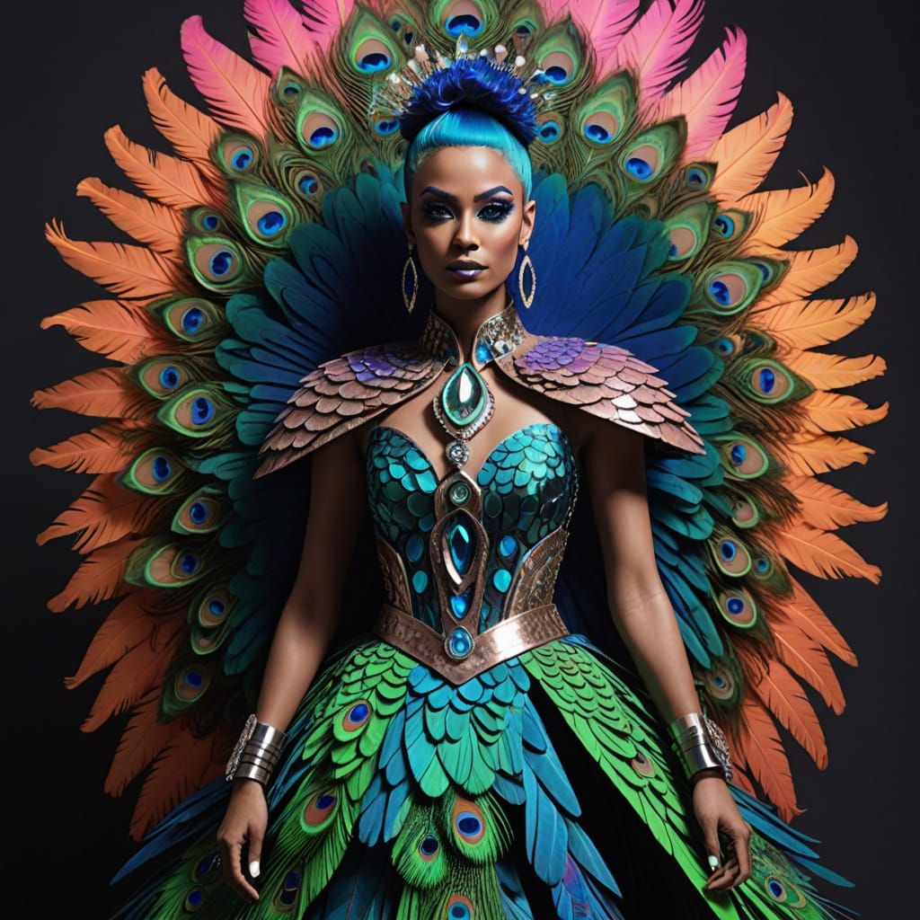 Aurora Blaze in Cyberpunk Style