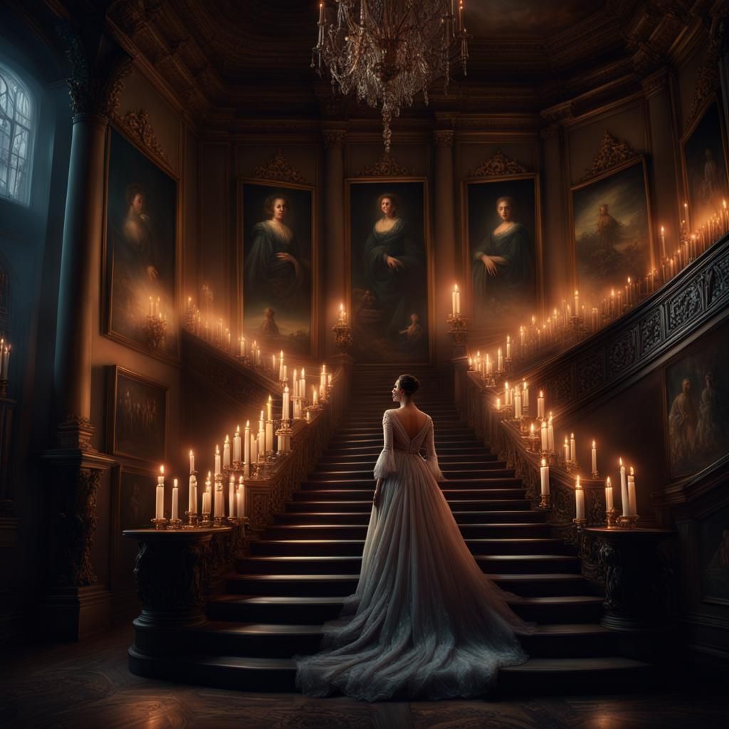 Haunted Mansion: Lady, Ghosts, and Royal Portraits
